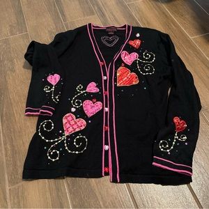 vintage heart cardigan